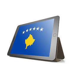 Image showing Tablet with Kosovo flag