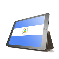 Image showing Tablet with Nicaragua flag