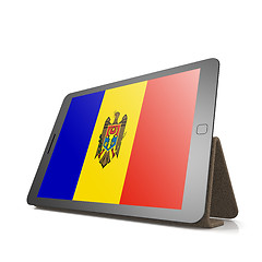 Image showing Tablet with Moldova flag