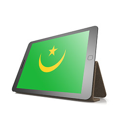Image showing Tablet with Mauritania flag