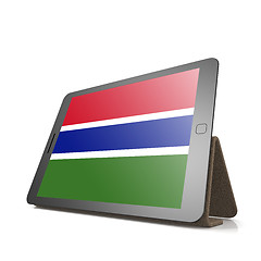 Image showing Tablet with Gambia flag
