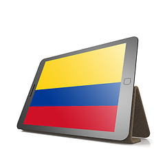 Image showing Tablet with Colombia flag