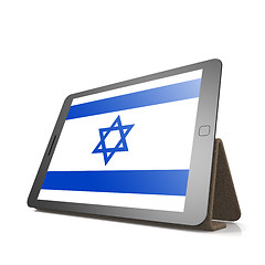 Image showing Tablet with Israel flag