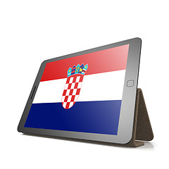 Image showing Tablet with Croatia flag