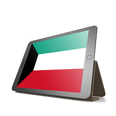 Image showing Tablet with Kuwait flag