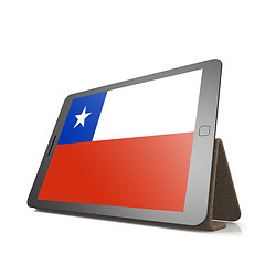 Image showing Tablet with Chile flag