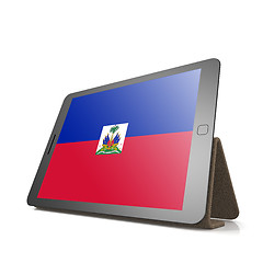 Image showing Tablet with Haiti flag