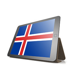 Image showing Tablet with Iceland flag