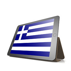 Image showing Tablet with Greece flag