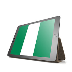 Image showing Tablet with Nigeria flag