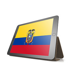 Image showing Tablet with Ecuador flag