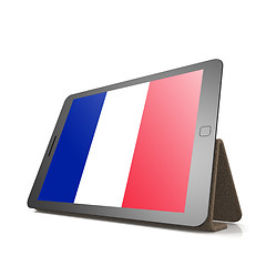 Image showing Tablet with France flag
