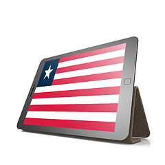 Image showing Tablet with Liberia flag