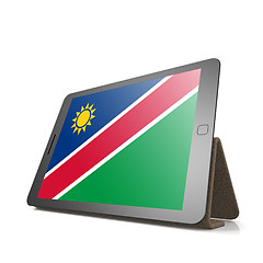 Image showing Tablet with Namibia flag