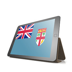 Image showing Tablet with Fiji flag