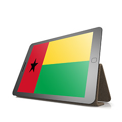 Image showing Tablet with Guinea Bissau flag