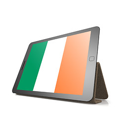 Image showing Tablet with Ireland flag