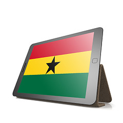 Image showing Tablet with Ghana flag