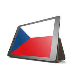 Image showing Tablet with Czech Republic flag