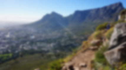 Image showing Unfocus trail and view at Cape Town, South Africa