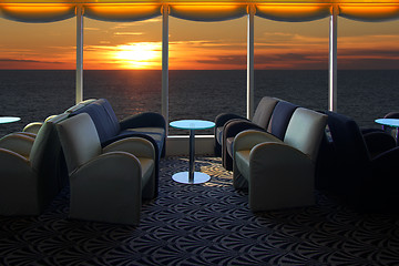 Image showing Lounge on a cruise ship