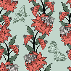 Image showing Seamless floral pattern