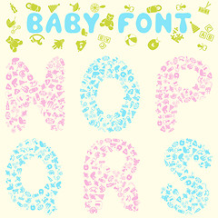 Image showing Baby font design