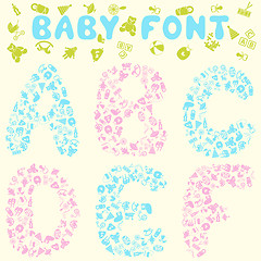 Image showing Baby font design