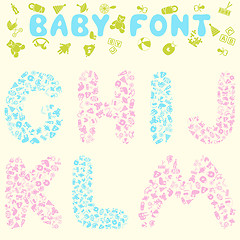 Image showing Baby font design