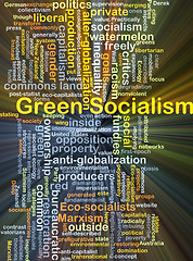Image showing Green socialism background concept glowing