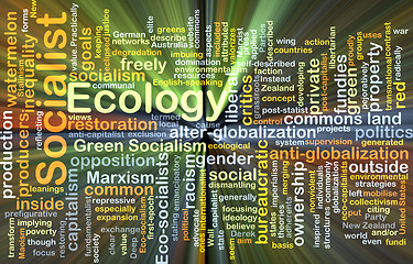 Image showing Socialist ecology background concept glowing