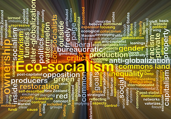 Image showing Eco-socialism background concept glowing