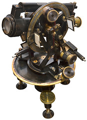 Image showing Old Brass Theodolite