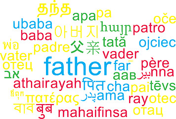 Image showing Father multilanguage wordcloud background concept