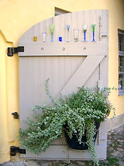 Image showing glasses on door