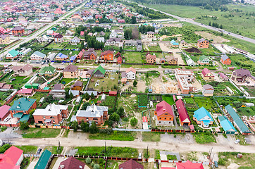 Image showing Aerial view onto rural quarters