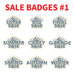 Image showing Set of Huge sale badges
