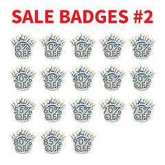 Image showing Set of Huge sale badges