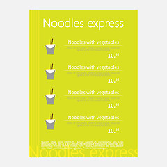 Image showing Noodles restaurant menu.