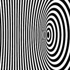 Image showing Black and white abstract striped background. Optical Art. 