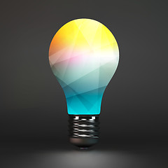 Image showing Lightbulb idea symbol. 3d vector illustration. 