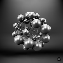 Image showing 3D Molecule structure background. Graphic design. 