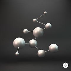 Image showing 3D Molecule structure background. Graphic design. 