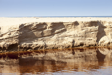 Image showing Eroded sand riverbank