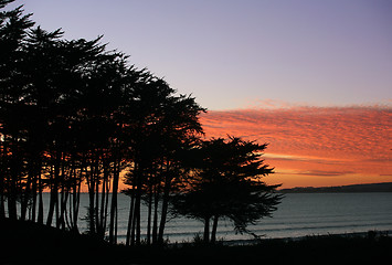 Image showing Beach at sunset