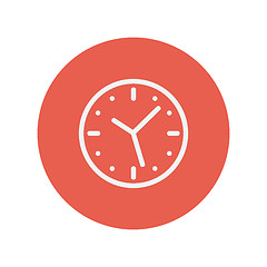 Image showing Wallclock thin line icon