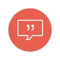 Image showing Speech bubble thin line icon