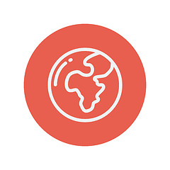 Image showing Globe thin line icon