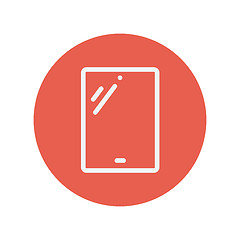 Image showing Tablet thin line icon