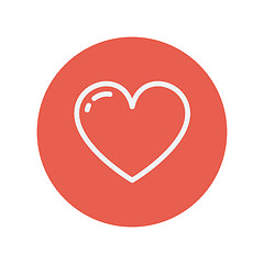 Image showing Heart thin line icon